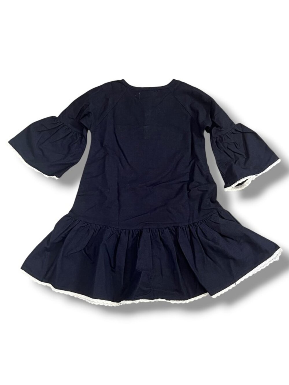 NWT Navy Petite Plume Girls Lace Lined Bell Sleeve Arabella Nightgown Size 2Y - Picture 5 of 5